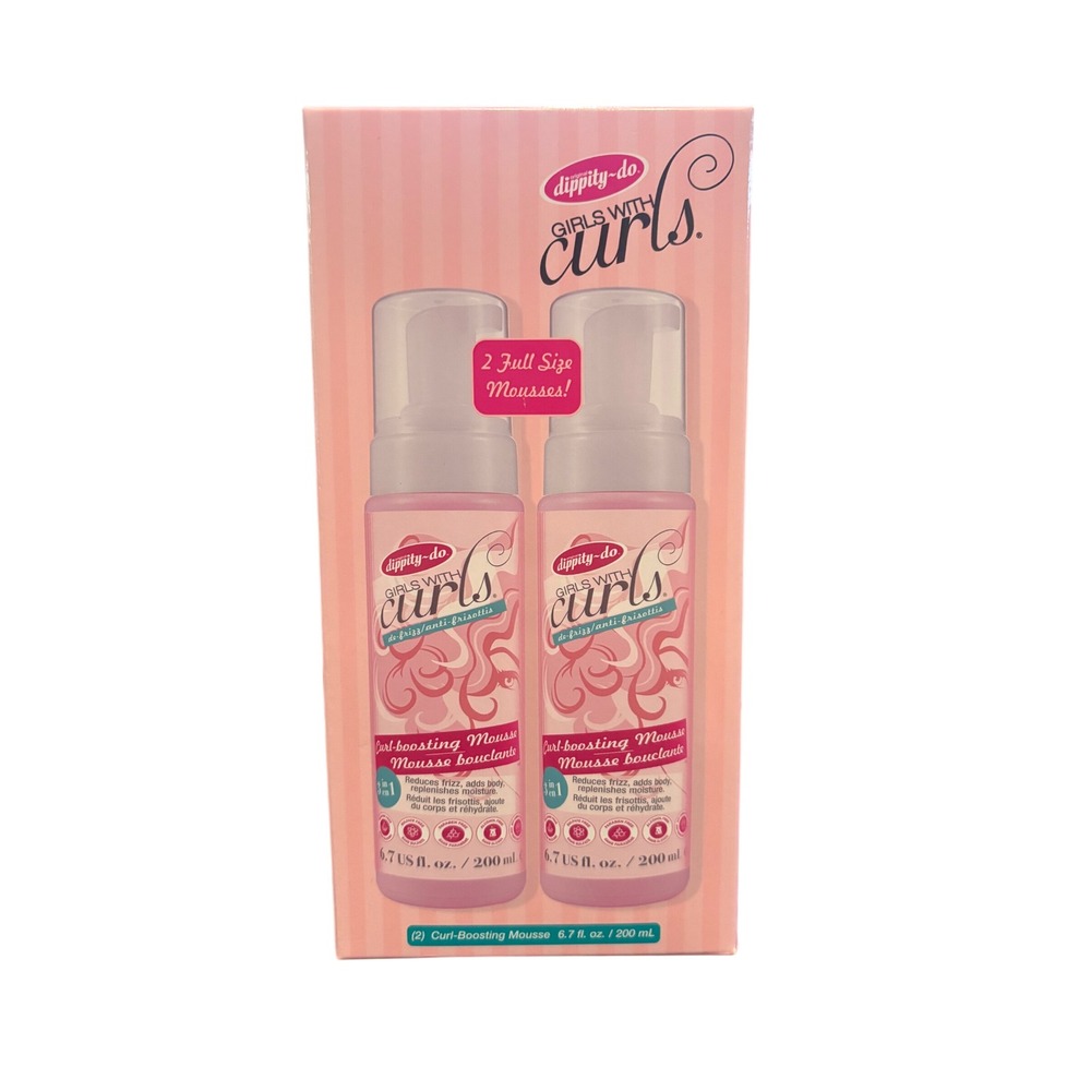 Dippity-Do Girls With Curls Curl Boosting Mousse 2 Pack 6.7oz Each New In Box